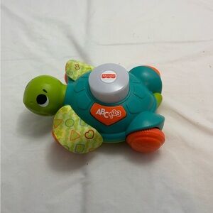 Fisher-Price ABC 123 Turtle Toy with Green and Orange